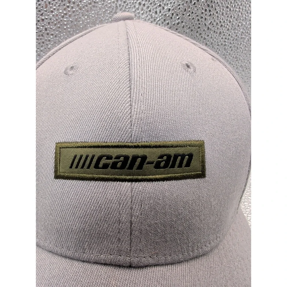 Can Am BRP Logo Khaki Baseball Hat Off Road ATV Motorsports Fitted Size Snapback